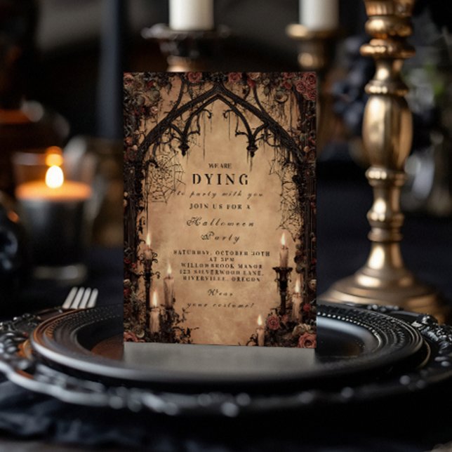 Invitation Halloween gothique d'Arche sombre (Créateur téléchargé)