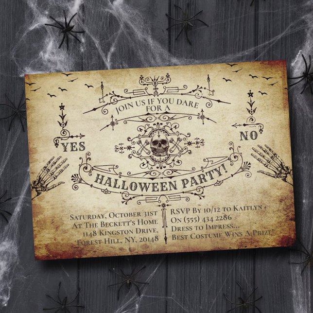 Invitation Halloween gothique victorien (Créateur téléchargé)