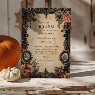 Invitation Halloween gothique vintage Cameo
