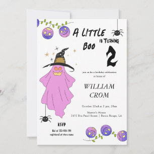 Invitation Halloween Gradient Ghost Crâne Garland Anniversair