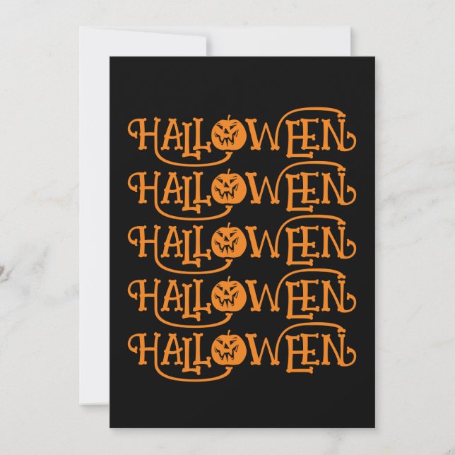 INVITATION HALLOWEEN HALLOWEEN TYPOGRAPHIE (Devant)