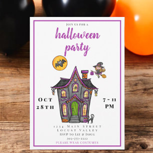 Invitation Halloween Haunted House Party