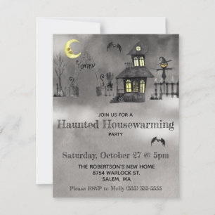 Invitation Halloween, Haunted Houseréchauffing Party