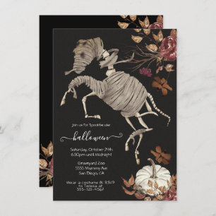 Invitation Halloween Horse Floral Dark & Moody