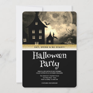 Invitation Halloween Imaginaire gothique Lune