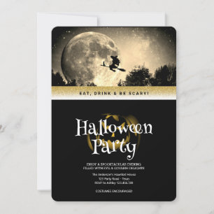 Invitation Halloween Imaginaire gothique Lune