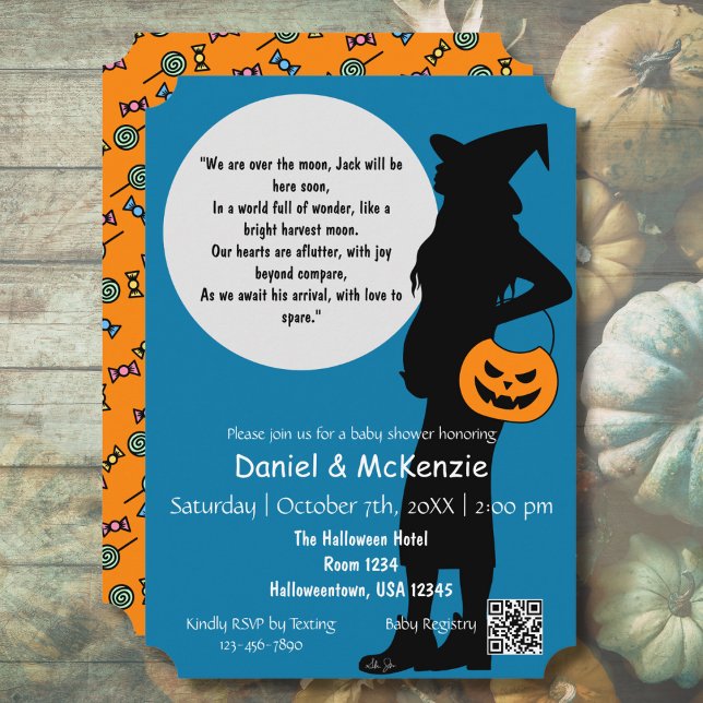 Invitation Halloween Jack-O-Lantern Baby shower garçon (Créateur téléchargé)