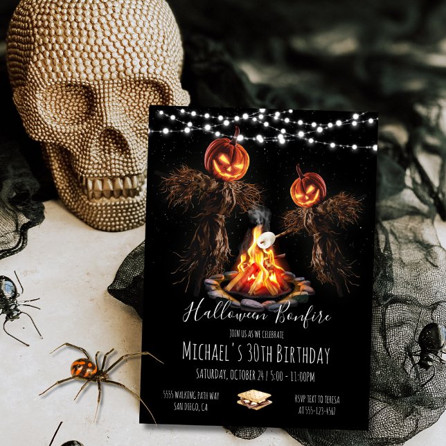 Invitation Halloween Jardin Bonfire chaîne de lumières (Créateur téléchargé)