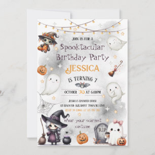 Invitation Halloween Joyeux Boo – Gentil Fantôme