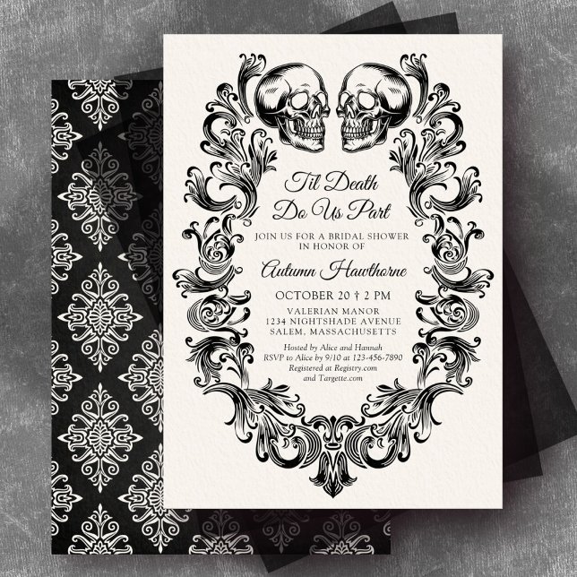 Invitation Halloween jusqu'à ce que la mort nous sépare Enter (Créateur téléchargé)
