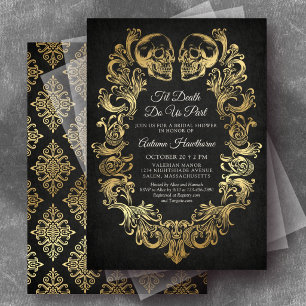 Invitation Halloween jusqu'à la mort Glam Enterrement de vie