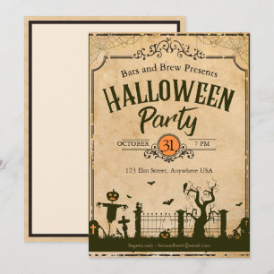Invitation Halloween Juste une petite fête Éffrayante