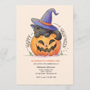 Invitation Halloween Kitty