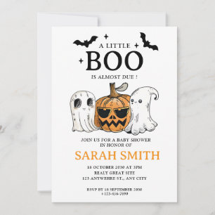 Invitation Halloween Little Boo est presque dû Baby shower