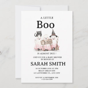 Invitation Halloween Little Boo est presque due Baby shower I