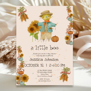 Invitation Halloween Little Boo Scarecrow mignon Baby shower