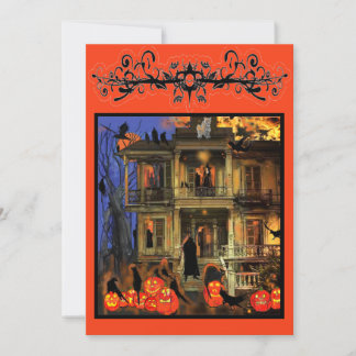 Invitation Halloween Maison Hantée