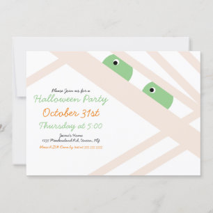 Invitation Halloween Maman Costume Party Blanc