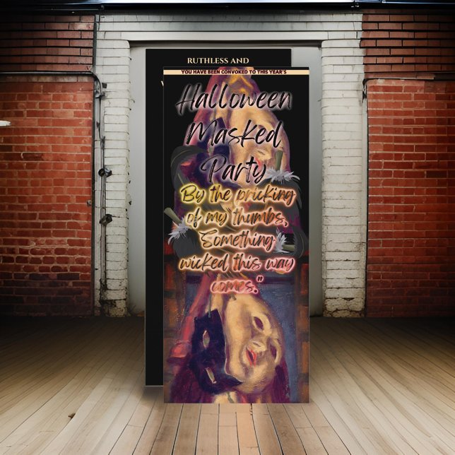 Invitation Halloween Masqué Parti Adulte Noir (Créateur téléchargé)