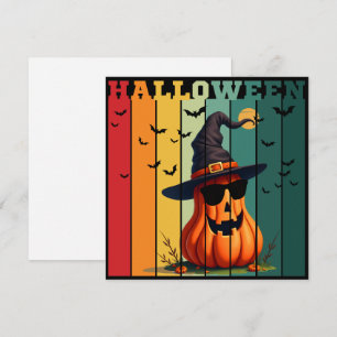Invitation Halloween mignon drôle citrouille vintage automne