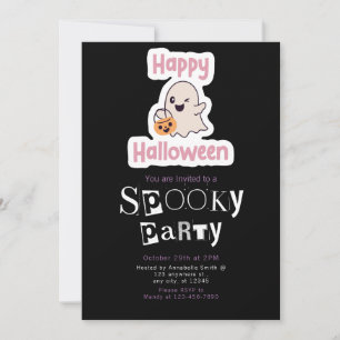 Invitation Halloween minimaliste moderne Halloween heureux