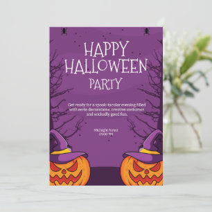 Invitation Halloween modifiable, Invitation de fêt