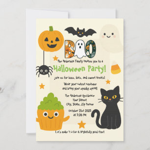Invitation Halloween modifiable - Little Monster Bash -