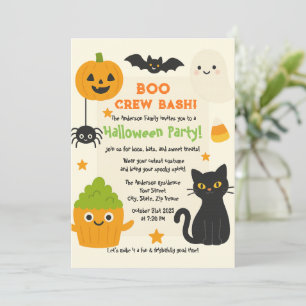 Invitation Halloween modifiable - Little Monster Bash -