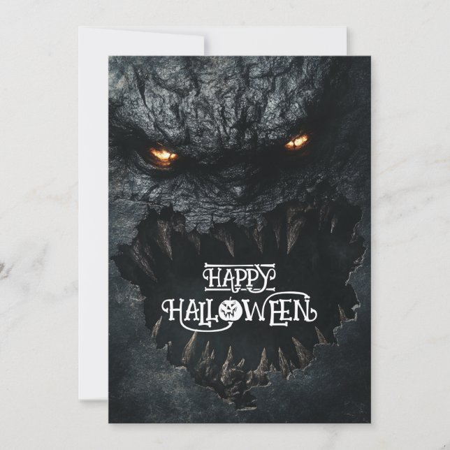Invitation Halloween Monster Mouth Mayhem (Devant)