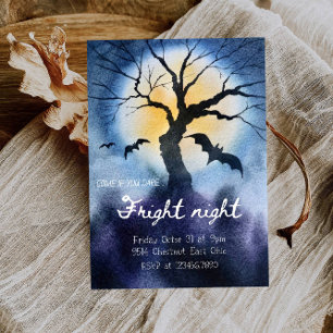 Invitation Halloween nocturne - Éffrayante et fête