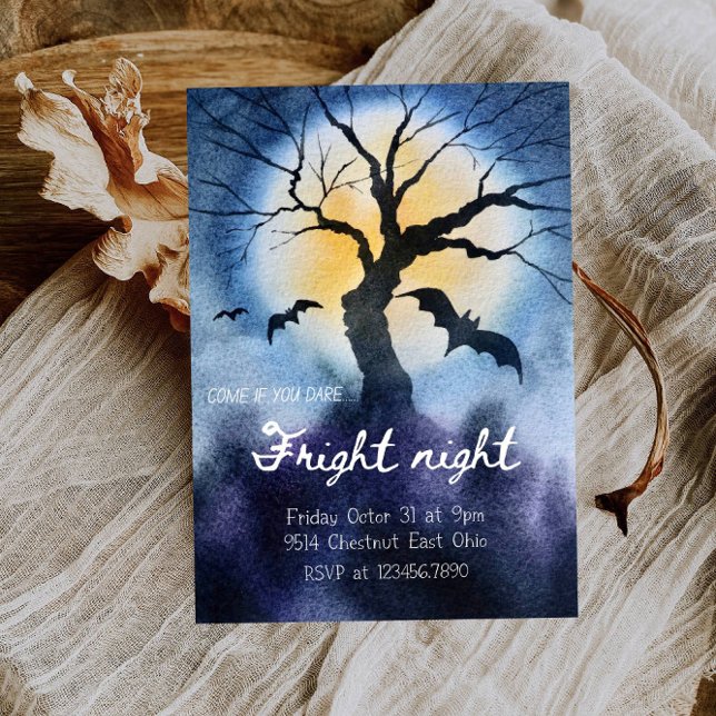 Invitation Halloween nocturne - Éffrayante et fête (Créateur téléchargé)