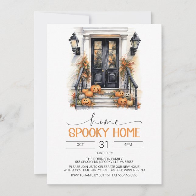 Invitation Halloween, Nouveau parti (Devant)