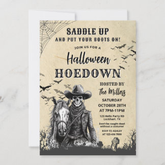 Invitation Halloween occidentale Hoedown Cowboy Party
