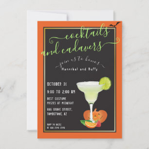 Invitation Halloween Parody Cocktails et Cadavers Strange
