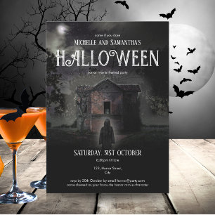 Invitation Halloween Party Effrayant sombre Haunk Maison pers