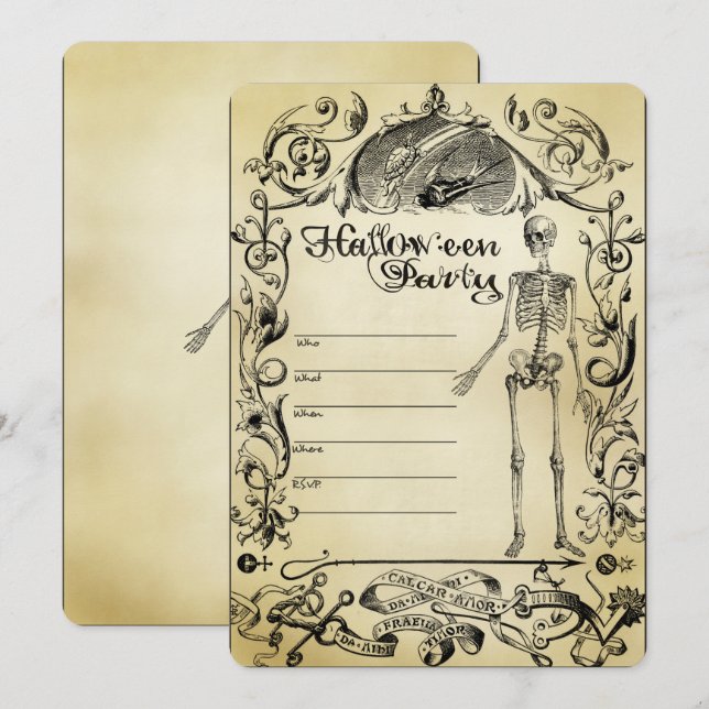 Invitation Halloween Party entièrement personnalis (Devant / Derrière)