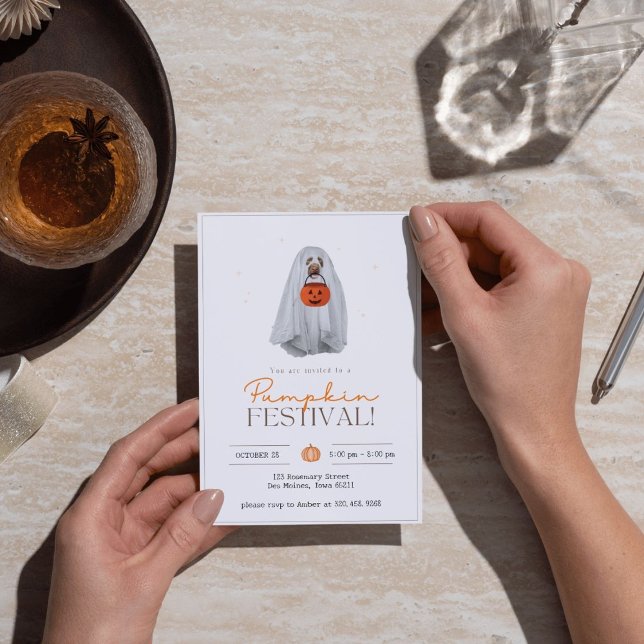 Invitation Halloween Party Invitation, ghost dog (Créateur téléchargé)