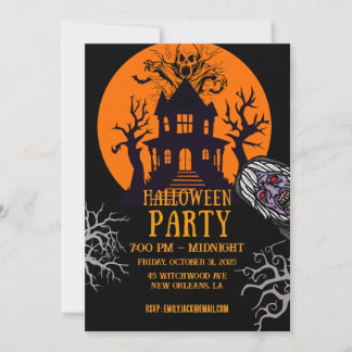 INVITATION HALLOWEEN PARTY INVITATION—REJOINTEZ-NOUS SI VOUS
