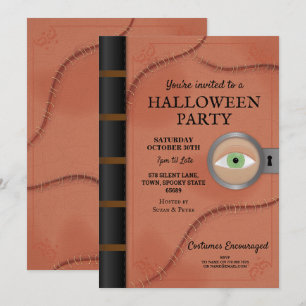Invitation Halloween Party Spell Livre Hocus Oeil Horreur