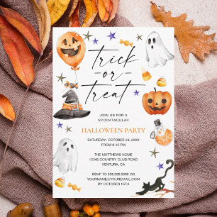 Invitation Halloween Party « Trick or Treat » à l'