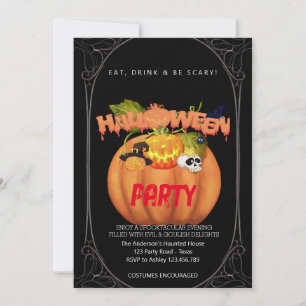 Invitation Halloween Party Vintage gothique