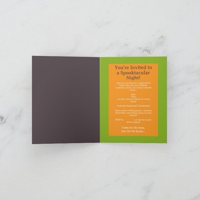 Invitation Halloween personnalisable (Intérieur)