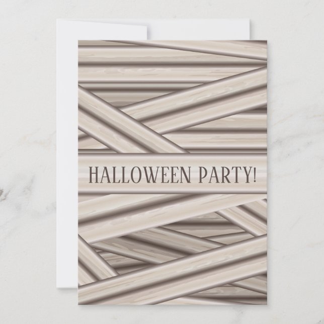 Invitation Halloween personnalisable pour les tripes momies (Devant)