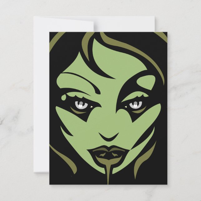 Invitation Halloween personnalisée Carte Zombie Ha (Devant)