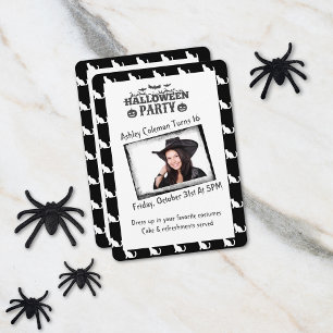 Invitation Halloween Photo personnalisée Fête d'anniversaire