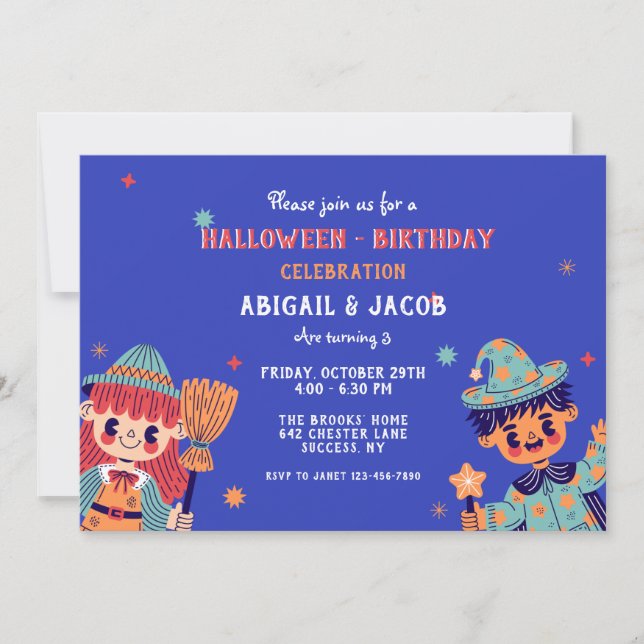 Invitation Halloween pour Enfants (Devant)