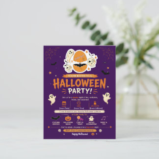 Invitation Halloween pour un bébé chauve-souris Tr