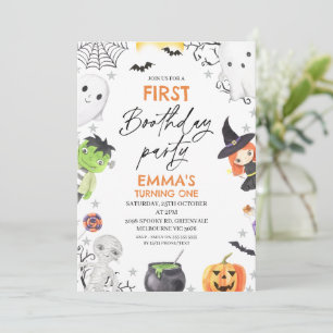 Invitation Halloween Premier anniversaire fête 1er anniversai