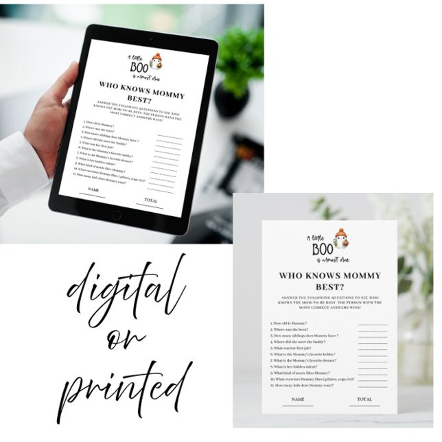 Invitation Halloween qui connaît maman meilleur Baby shower c (Créateur téléchargé)