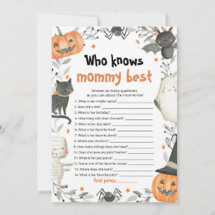 Invitation Halloween qui connaît maman meilleur Baby shower j